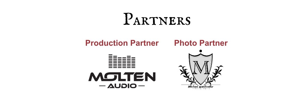 Partners: Molten Audio (Production Partner), Michael Woolheater Photography (Photo Partner)