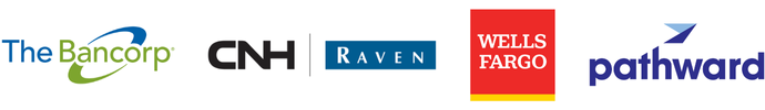 Sponsor logos: The Bancorp, CNH | Raven, Wells Fargo and Pathward