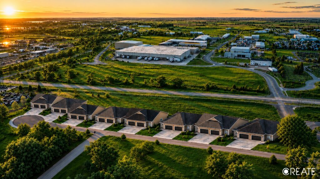 Aerial rendering of the future Cliffview Heights development